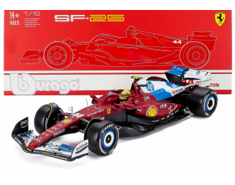 FERRARI F1  Sf-25 Team Scuderia Ferrari Hp №44 Miami Gp Lewis Hamilton (2025), Red White Blue