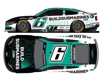 Ford Mustang #6 Brad Keselowski *BuildSubmarines.com/Tribute To Veterans* white/green 2025