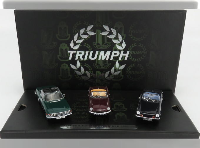 TRIUMPH Set 3x Spitfire Mkiii Spider (1964) - Tr6 Spider Open 1962 - Stag Mkii Cabriolet Open 1972, Various