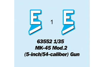 Сборная модель Артиллерийская установка MK-45 Mod.2 (5 дюймов/54 калибра)