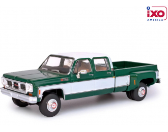 GMC Sierra Grande 3500 Crew Cab Dually (1973), green/white
