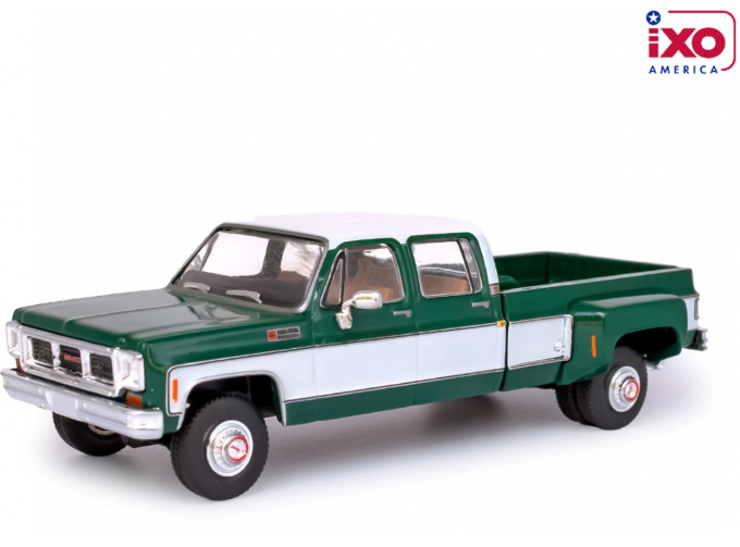 GMC Sierra Grande 3500 Crew Cab Dually (1973), green/white