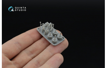 3D Декаль интерьера кабины Советский/Российский палубный тягач, модель 3913 (RFM) (с 3D-печатными деталями)