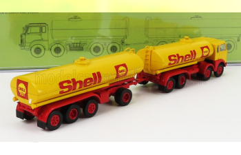 FIAT 690 Millepiedi Tanker Truck Shell 1960, Yellow Red