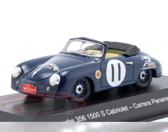 PORSCHE 356 1500 S Cabriolet №11 Carrera Panamericana Fürst Paul-Alfons von Metternich, Baron Manuel Antônio de Teffé (1952), dark blue