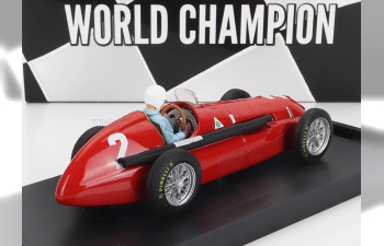 ALFA ROMEO F1 158 N 2 World Champion Winner English Gp Nino Farina 1950 - With Driver Figure, Red