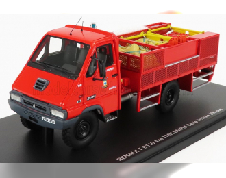 RENAULT B110 4x4 Truck Tmh Bmpm Sapeurs Pompiers Marines Marselle (1998), red