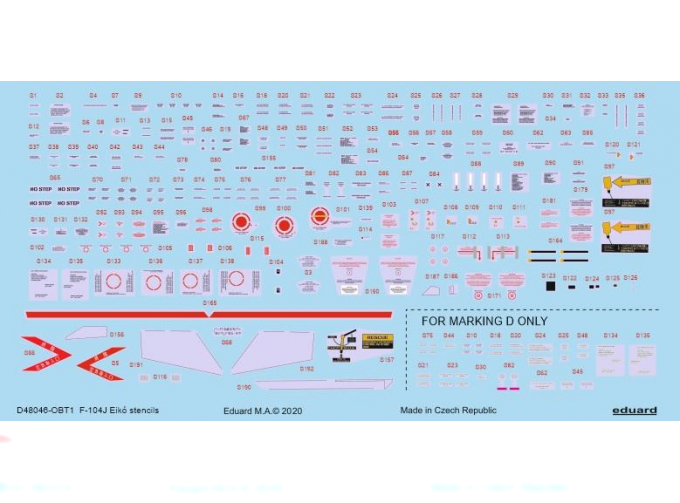 Декаль для F-104J Eikó тех.надписи