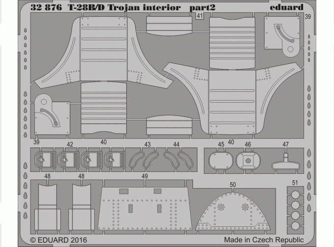 Фототравление для T-28B/D Trojan interior