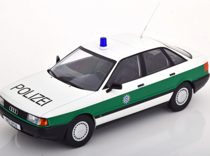 AUDI 80 B3 Polizei (1989), White Green