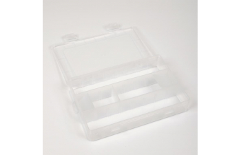 Прозрачный пластиковый ящик (с 24 ячейками) 19х12.5х4см
