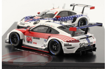 PORSCHE 911 RSR #911 & #912 (2020), Stars & Stripes special paint to the taking leave out the IMSA series Nick Tandy, Frederic Makowiecki, Earl Bamber, Laurens Vanthoor, Neel Jani