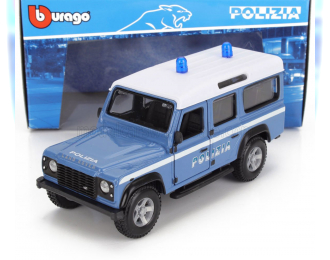 LAND ROVER Defender 110 Station Wagon Polizia (1995), Light Blue White