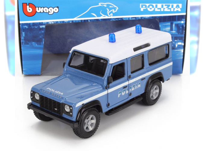 LAND ROVER Defender 110 Station Wagon Polizia (1995), Light Blue White