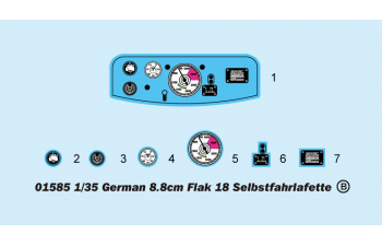 Сборная модель САУ Sd.Kfz.8 mit Flak 18 Selbsfahrlafette