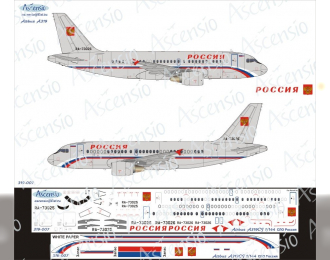 Декаль на самолет Arbus A319 (СЛО Россия)