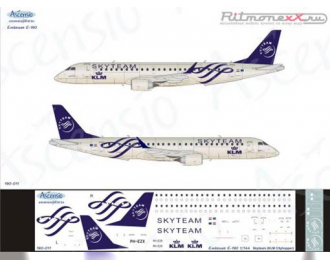 Декаль на самолет Embraer 190 Skyteam (KLM Cityhopper)