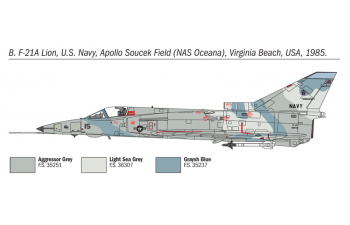 Сборная модель Самолет F-21A LION / KFIR C.1