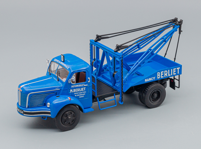 BERLIET Glm 10 Truck Depanneuse Carro Attrezzi - Wrecker Road Service 2-assi 1955, Blue