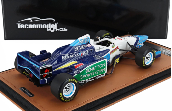 BENETTON F1 B196 Team Renault Mild Seven №3 Argentina Gp (1996) Jean Alesi, White Light Blue Green