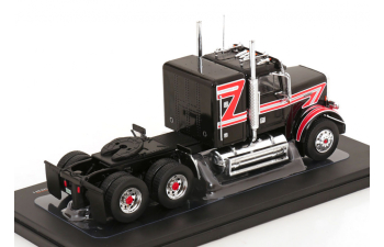FREIGHTLINER FLC 120 64t Tractor Truck 3-assi (1977), Black Red