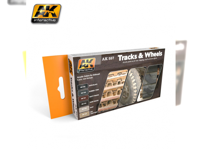 Набор 6 акриловых красок TRACK AND WHEELS SET (гусеницы и колёса)