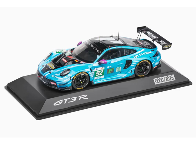 PORSCHE 911 992 GT3 R 4.2L TEAM MANTHEY 1st PHORM №92 Winner LMGT3 Class 24h Le Mans 2025 Riccardo Pera - Richard Lietz - Ryan Hardwick