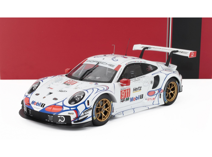 PORSCHE 911 (991) RSR #911 Winner GTLM class Petit LeMans Road Atlanta IMSA Patrick Pilet, Nick Tandy, Frédéric Makowiecki (2018), white