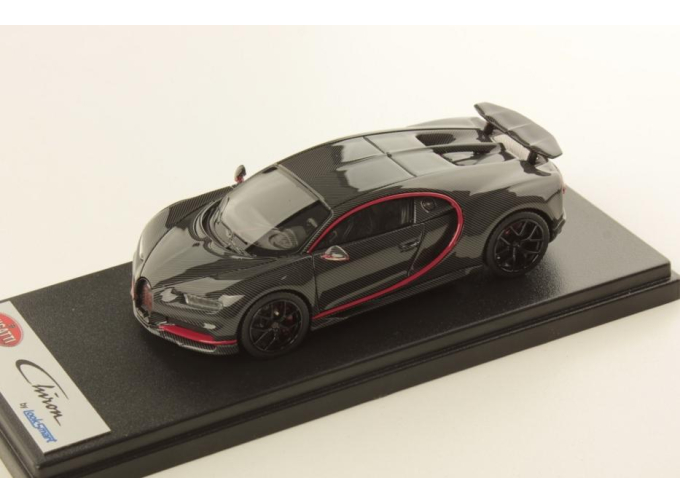 BUGATTI Chiron Sport №16 Wing Up (2019), Grey Carbon with Italian Red Frame