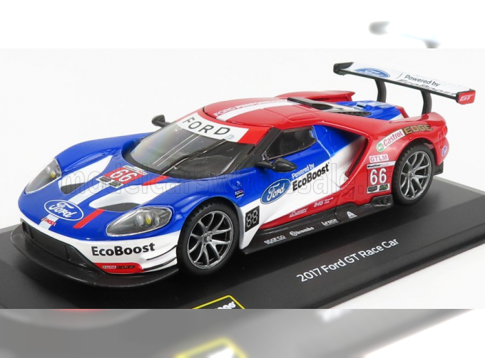 FORD Gt 3.5l Turbo V6 Team Ford Chip Ganassi Uk №66 Lmgte Pro 24h Le Mans (2017) S.mucke - O.pla - B.johnson, Red Blue White