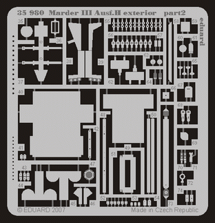 Фототравление Немецкая САУ Sd.Kfz. 138 Marder III Ausf. H (экстерьер)