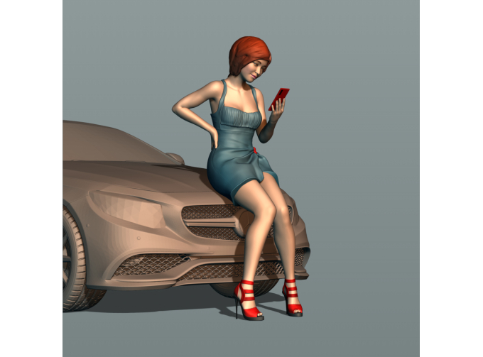 Фигурка 655 присела на тачку 5, окрашенная