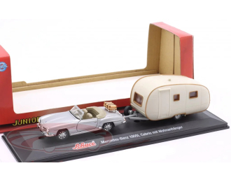MERCEDES-BENZ 190SL + Camper (1962), silver
