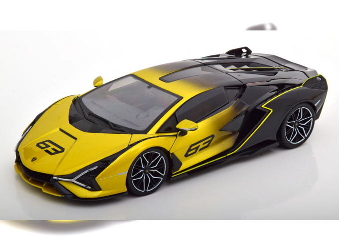 LAMBORGHINI Sian FKP37 (2021), gelbmetallic/schwarz