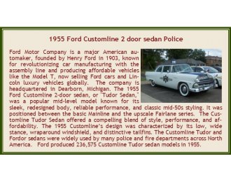 FORD Customline 2х дверный седан полицейская (1955)