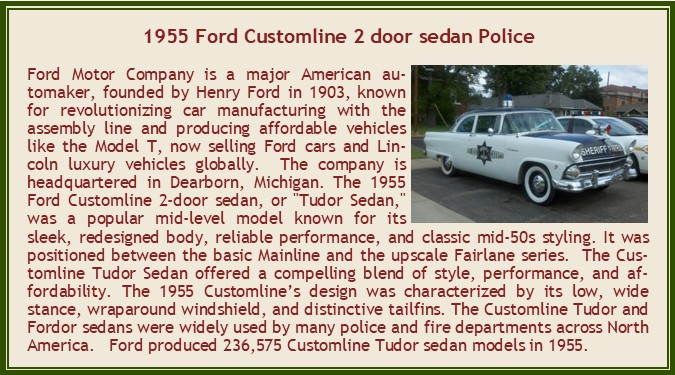 FORD Customline 2х дверный седан полицейская (1955)