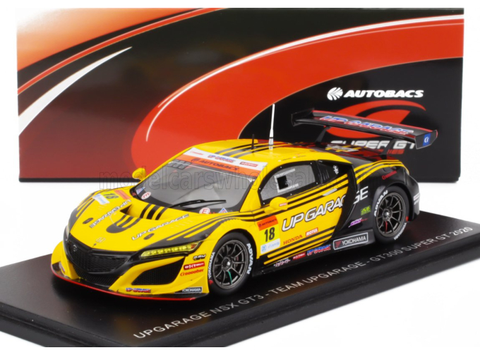 HONDA Nsx Gt3 Team Upgarage №188 Gt300 Class Super Gt (2020) Takashi Kobayashi - Kosuke Matsuura, Yellow Black