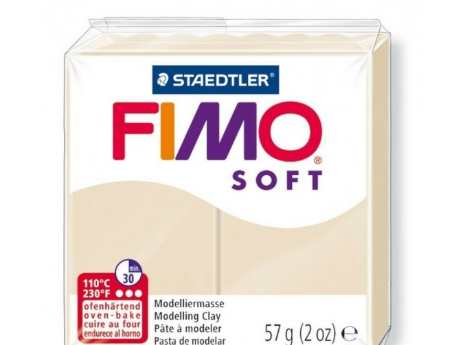 Полимерная глина FIMO Soft, 57 гр., цвета Сахары / Fimo Soft 57gr - Sahara