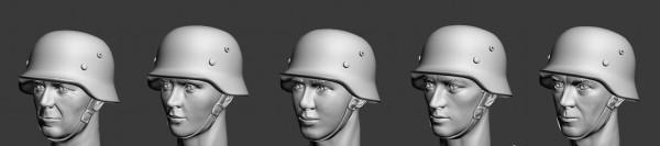 Немецкие головы для фигурок (в касках) ВОВ, №1