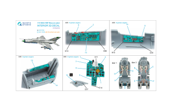 3D Декаль интерьера кабины MiGG-21МФ (Московского завода) (Eduard)
