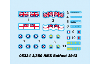 Сборная модель Корабль HMS Belfast 1942