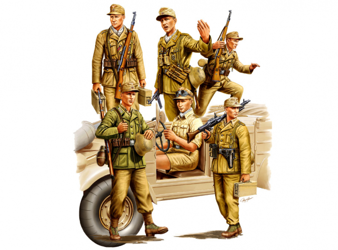 Сборная модель Немецкая пехота GERMAN AFRICA CORPS