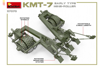 Сборная модель Колейный Минный Трал КМТ-7 Раннего Типа