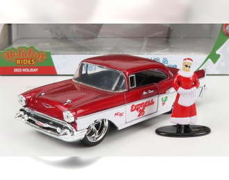 CHEVROLET Bel Air 1957 - Mrs. Santa Claus, Red Met White