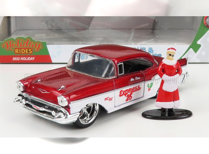 CHEVROLET Bel Air 1957 - Mrs. Santa Claus, Red Met White