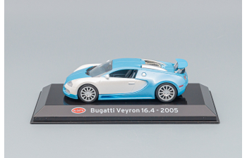 BUGATTI Veyron 16.4 (2005) - Con Vetrina - With Showcase, Light Blue Silver