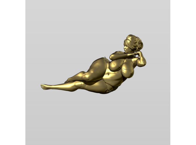 Фигура Полная дама лежит, окрашенная