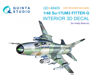 3D Декаль интерьера кабины Су-17УМ3 (Hobby Boss) (с 3D-печатными деталями)
