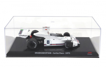 BRABHAM F1 Bt44b Team Martini Racing №8 Season (1975) Carlos Pace - Con Vetrina - With Showcase, White