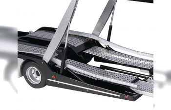 MERCEDES-BENZ Actros Gigaspace Set with Lohr Car transporter semi-trailer, mit neuen Beleuchtungs-Features, black silver